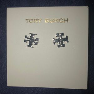 Toy Burch Logo Stud Earrings